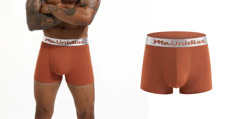 5Pcs Bamboo Fiber Men Underpants Maunidias Boxer Briefs Letter Elastic Waistband Underwear Mens Boxers Solid Color Men's Panties — image 7