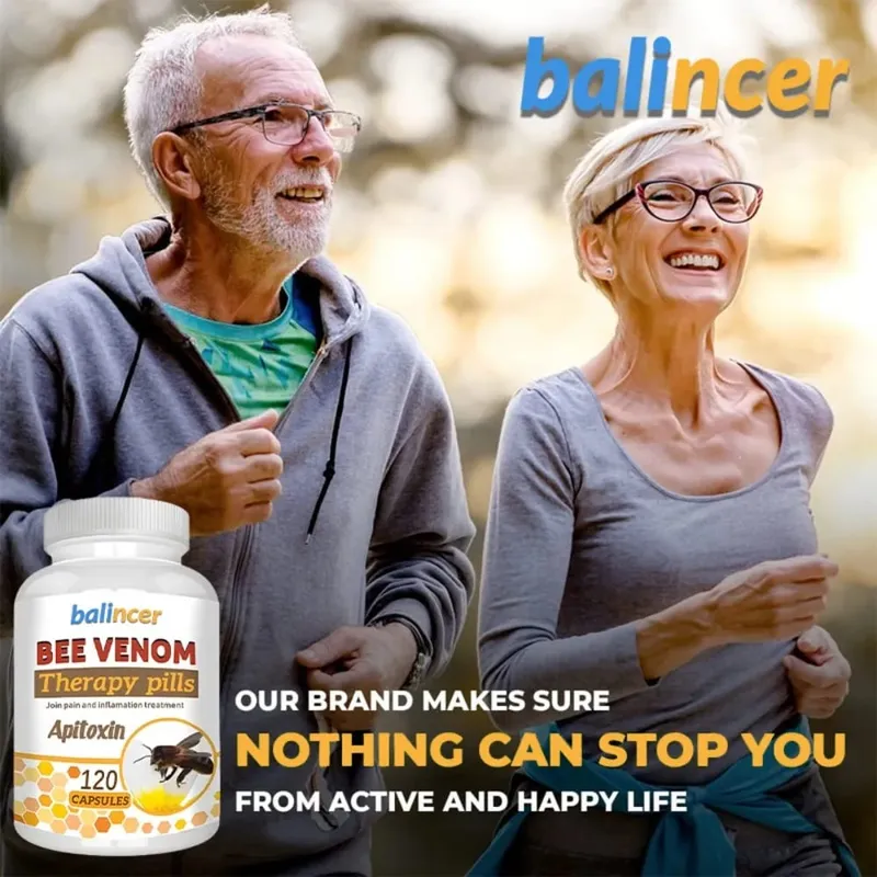 Bee Venom Extract Capsules - Relieves Joint Pain Promotes Bone Health Support Immunity