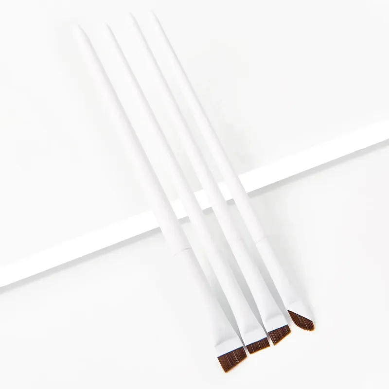 4Pcs Sickle Blade Eyeliner Brush Ultra Thin Flat Fine Eye Liner Makeup Brushes Flat Eyeliner Brush Eyebrow Make Up Brush — image 3
