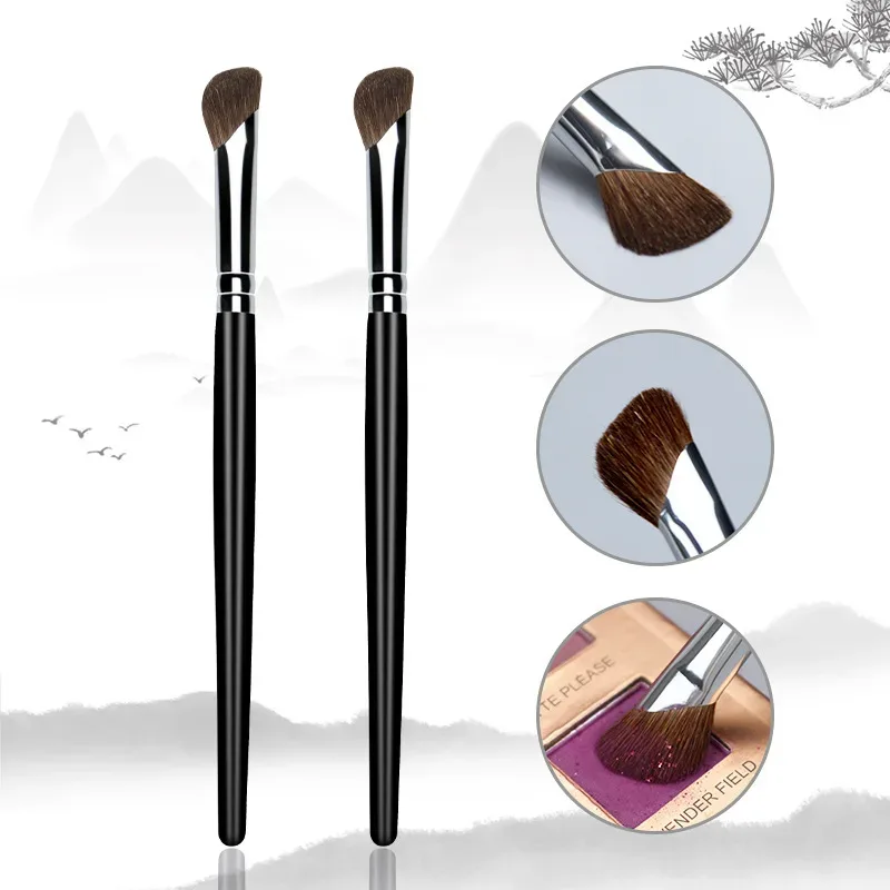 Ensemble de pinceaux de maquillage pour fard à paupières, poils de cheval doux, surligneur de paupières, ver à soie couché, outils de maquillage pour les yeux, 2/4 pièces — image 9