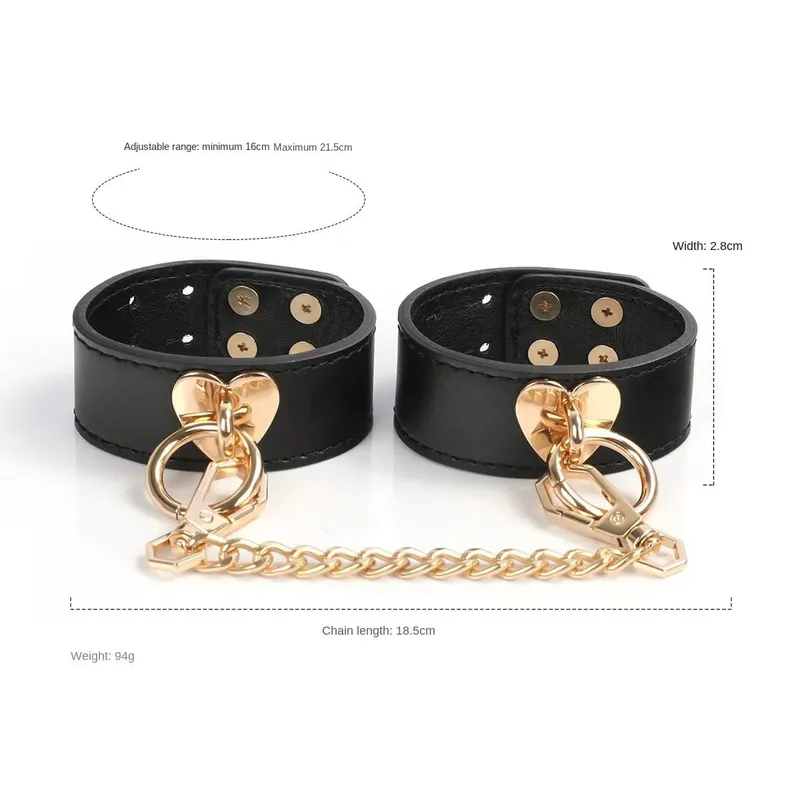 Slave Roleplay Set Leather Handcuffs Ankle Cuffs Ball Gag Mask Whip Collar Leash Sex Toys for Women Couples BDSM Bondage Kit — image 7
