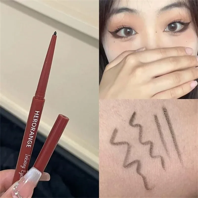 12 Colors Eyeliner Pencil Wine Red Waterproof Lasting Matte Brown Eyeshadow Contour Stick High Pigment Lying Silkworm Eye Makeup