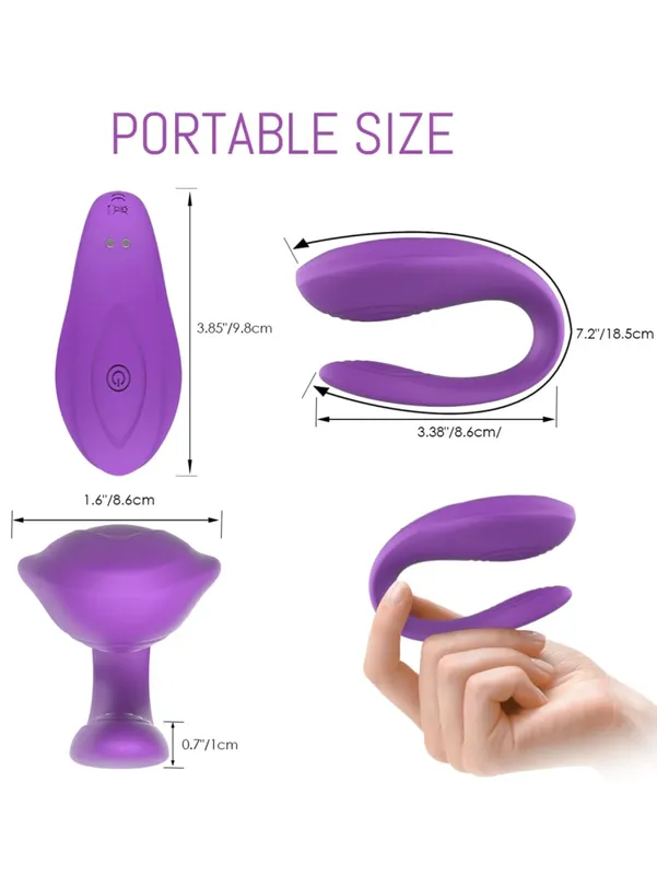 Y-pao Mainan Seks Dewasa Bebas Genggam Stimulator G-spot Penetrasi Ganda Penggetar Pasangan Fleksibel Y-pao untuk Wanita dan Pasangan Lembut