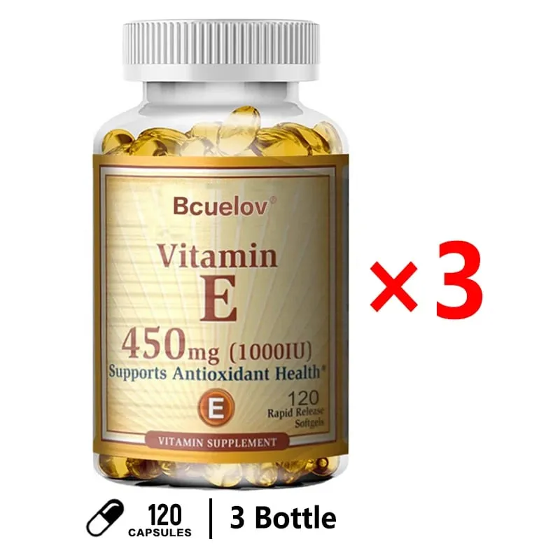 Bcuelov Vitamin E 1000 IE 450 mg – zur Unterstützung der Haut, Haare, Durchblutung, Gesundheit und des Immunsystems – antioxidative Ergänzung — image 9
