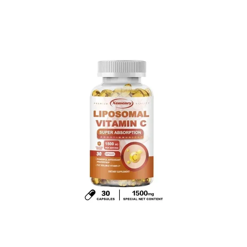 Vitamina C Lipossomal - Suporta Suplemento Energético de Absorção de Antioxidantes e Nutrientes e Promove a Saúde Imunológica
