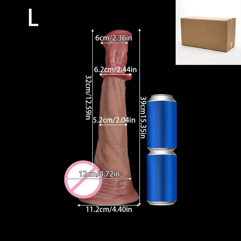 Huge Realistic Long Horse Dildo Penis Big Large Animal Penis Soft Dick Sutcion Cup Anal Dildos Adult Sex Toy for Women Men Gay