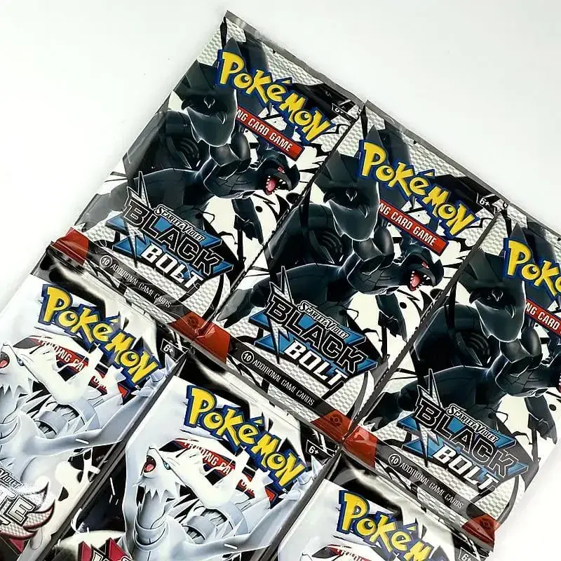 10/20pcs English Pokemon Card Black Bolt White Flare Booster Battle Pokemon Trade Card Transaction Gifts