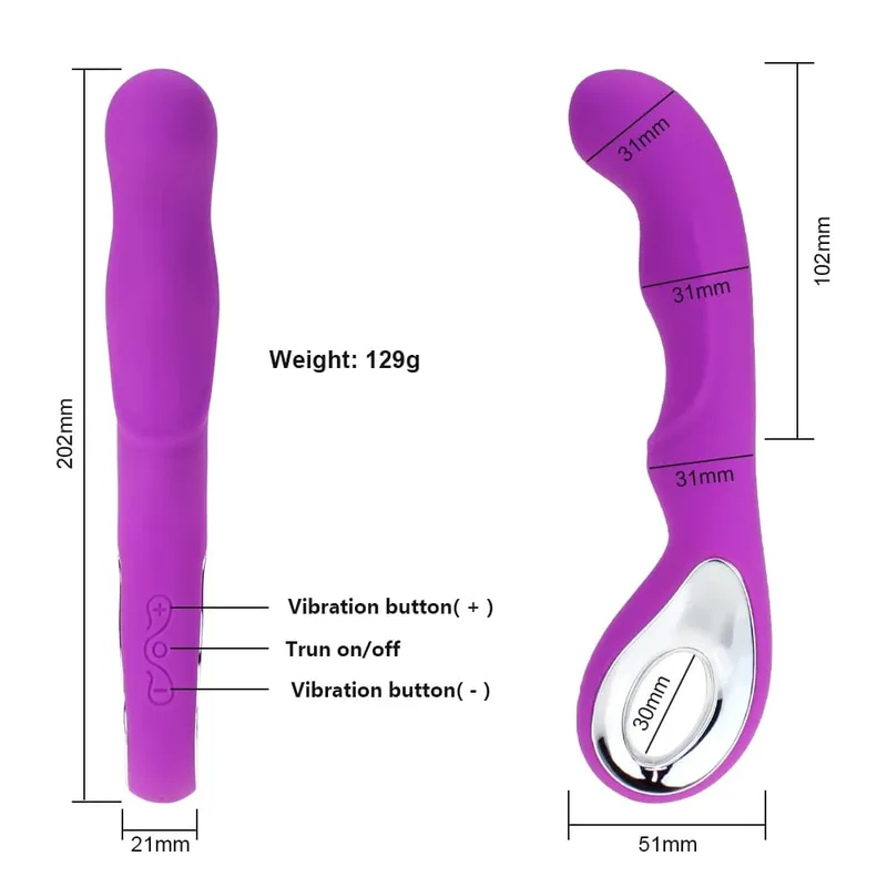 G Spot Dildo Vibrator G Spot Vaginal Stimulator Clitoris Pussy Massager Waterproof Magic Wand Rechargeable Sex Toy for Women