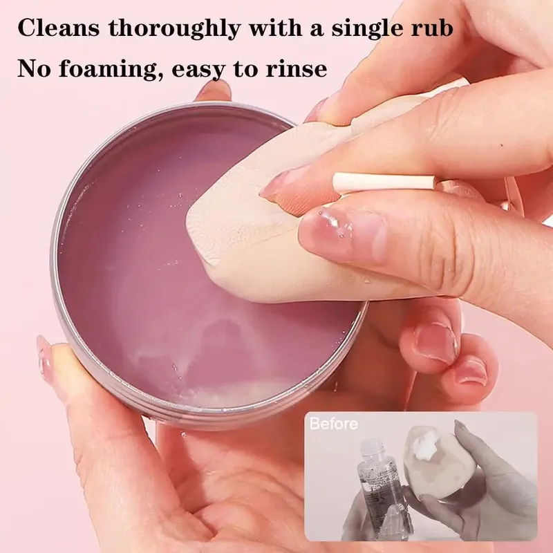 Makeup Brush Cleaner Soap /Silicone Mat Deeply Cleans Cosmetic Color Removal for Synthetic & Natural Makeup Brushes & Sponges