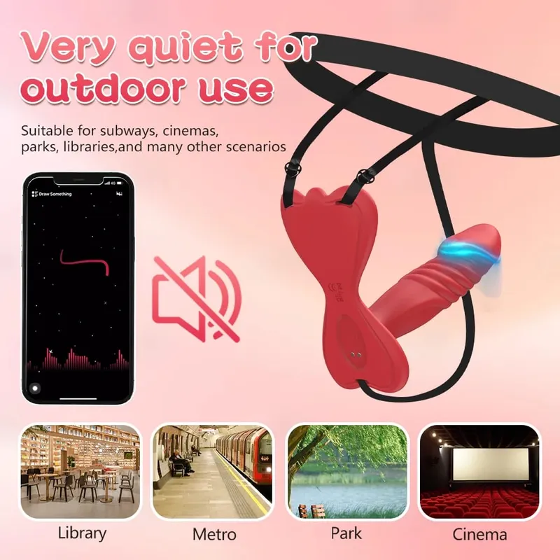 APP Control Clitoris Mini Butterfly Masturbator Stimulator Adults Panties Sex Toy Couple Wearable Panty Thong Vibrator for Women — image 4