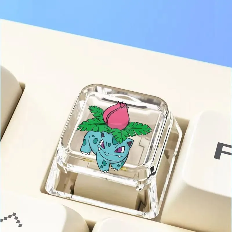 Cross mechanical keyboard personalized anime keycap single Charmeleon Blastoise Eevee transparent cartoon keycap