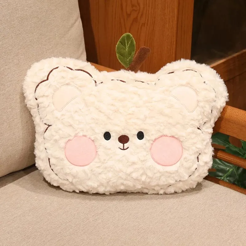 40cm Teddy Bear Head Plush Pillow Cute Bear Face Throw Pillow Soft Fluffy Stuffed Cushion Sofa Bedroom Home Decor Gift — image 8