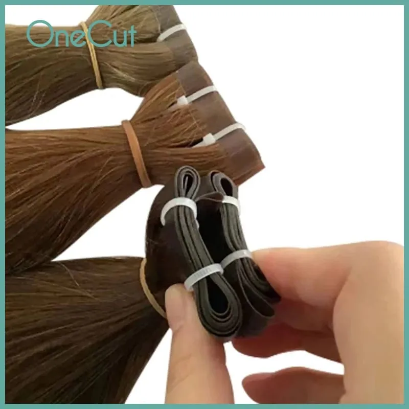 Tape PU Hair Weft Straight Raw Virgin Brazilian Sew In Double Drawn High Quality Bundle Natural Real Human Hair Weave 14-28inch — image 3