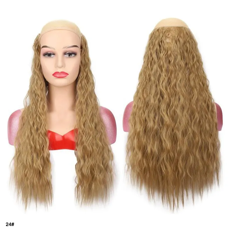 Synthetic Curly Hair Extensions Clip in One Piece 4Clips Deep Wave Long Hairpieces for Women Daily Use Party Hair Accessory — image 23