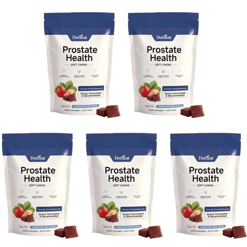 Docteat Prostate Health Gummies with Vitamin C Sugar-Free Pomegranate-Berry Flavor Immune Balance Antioxidant Support 60 Gummies — image 11
