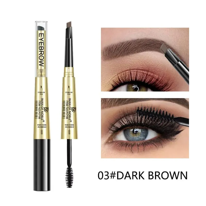 Ultra Fine Dual Head Eyebrow Pencil Mascara Set Natural Waterproof And Long-Lasting Professional Eyebrow Pencil Makeup