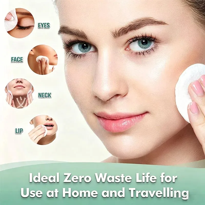 12pcs Reusable Cotton Pads Washable Makeup Remover Discs Washable Round Bamboo Make Up Pads Skin Care Tool HZM06 — image 6