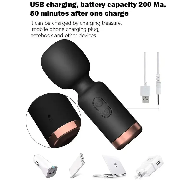Mini csiklóstimulátor AV vibrátorpálca 10 vibrációs móddal, hordozható vibrációval a G Spot mellbimbó felnőtt szexjáték masszírozóhoz — image 5