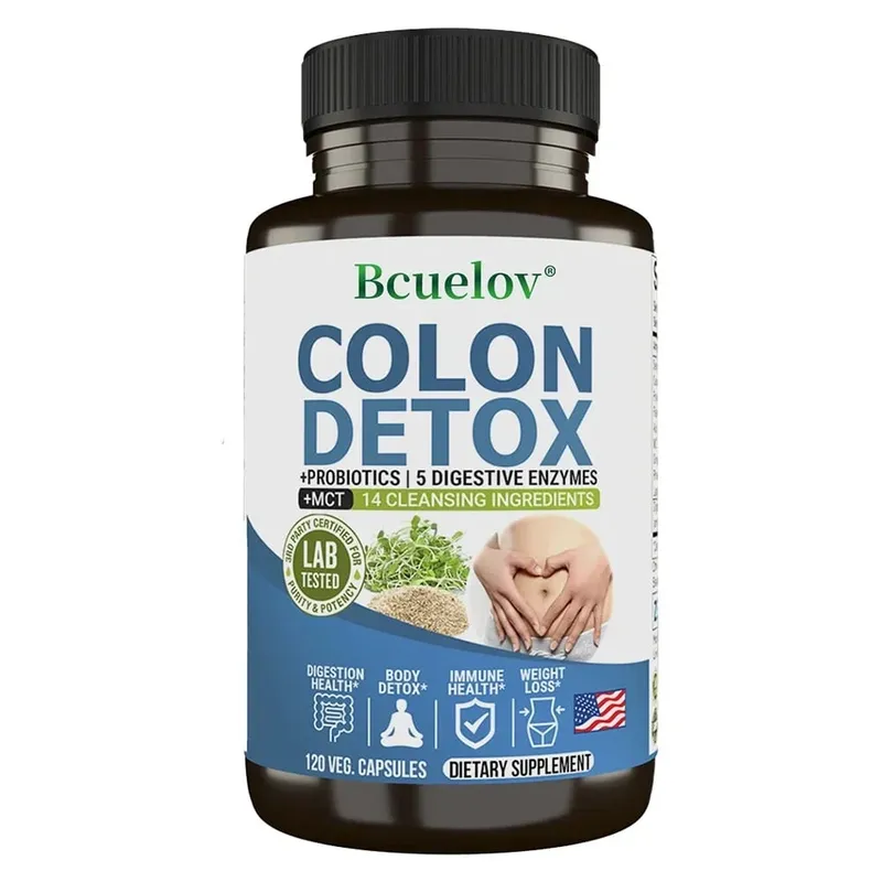 Suplemento de desintoxicação para limpador de cólon - Limpeza intestinal e probióticos - Digestão natural, Constipação e alívio intestinal Saúde intestinal