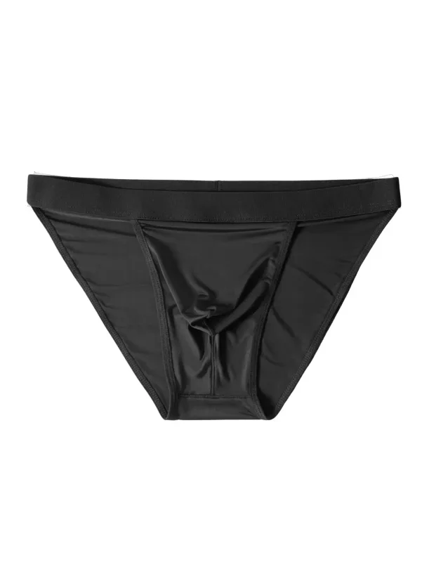 1 Piece Men's Sexy Ultra-Thin Ice Cool High Cut Briefs, Breathable Soft Stretchy Elastic Waistband Casual Daily Underwear — image 5