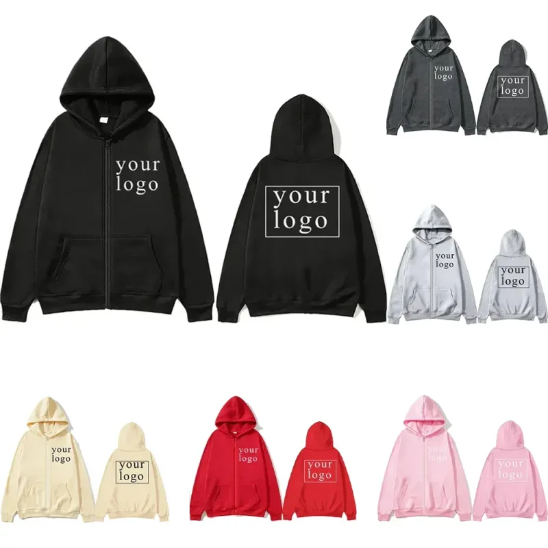 Sweat à capuche pour hommes et femmes, cardigan à fermeture éclair, nouvelle mode, votre propre Design, Logo/image de marque, personnalisé partout, 2025