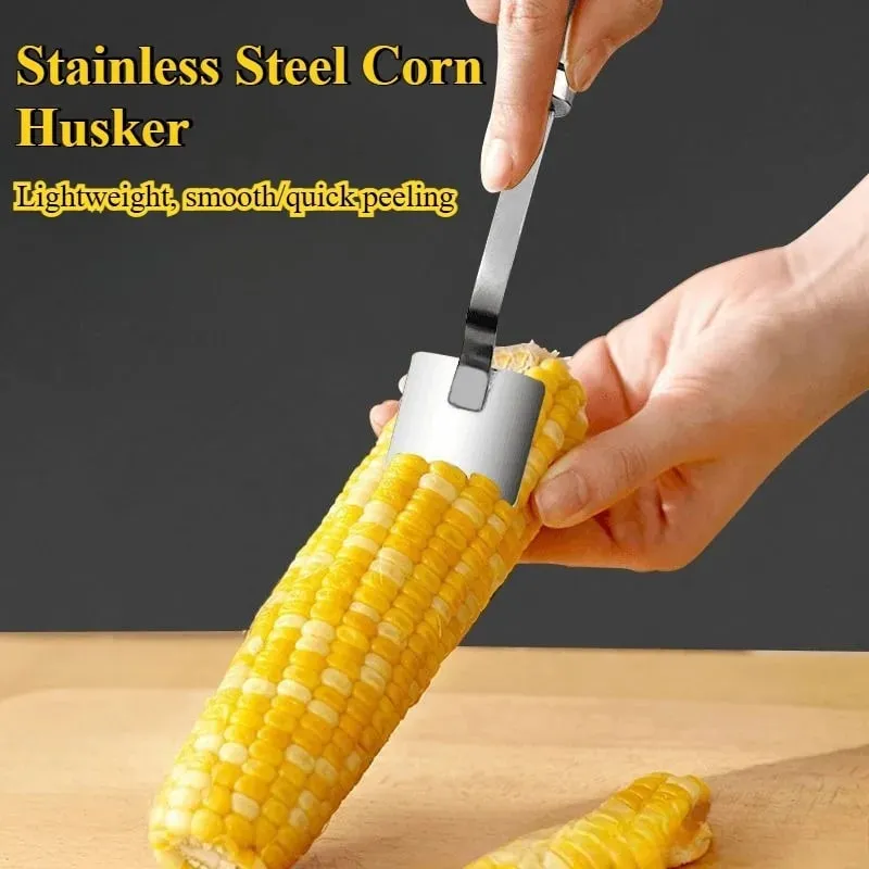 Stainless Steel Corn Peeler Serrated Corn Peeler Corn Cob Planer Thresher Cutter Kitchen Fruits And Vegetables Gadgets — image 2