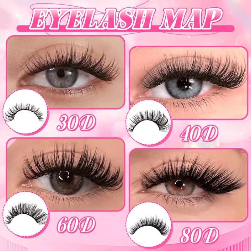 Large Capacity 123/800PCS Eyelash Extension Kit Easy to Apply Even for Beginners Soft Fluffy Dense Natural to Dramatic Eye Looks