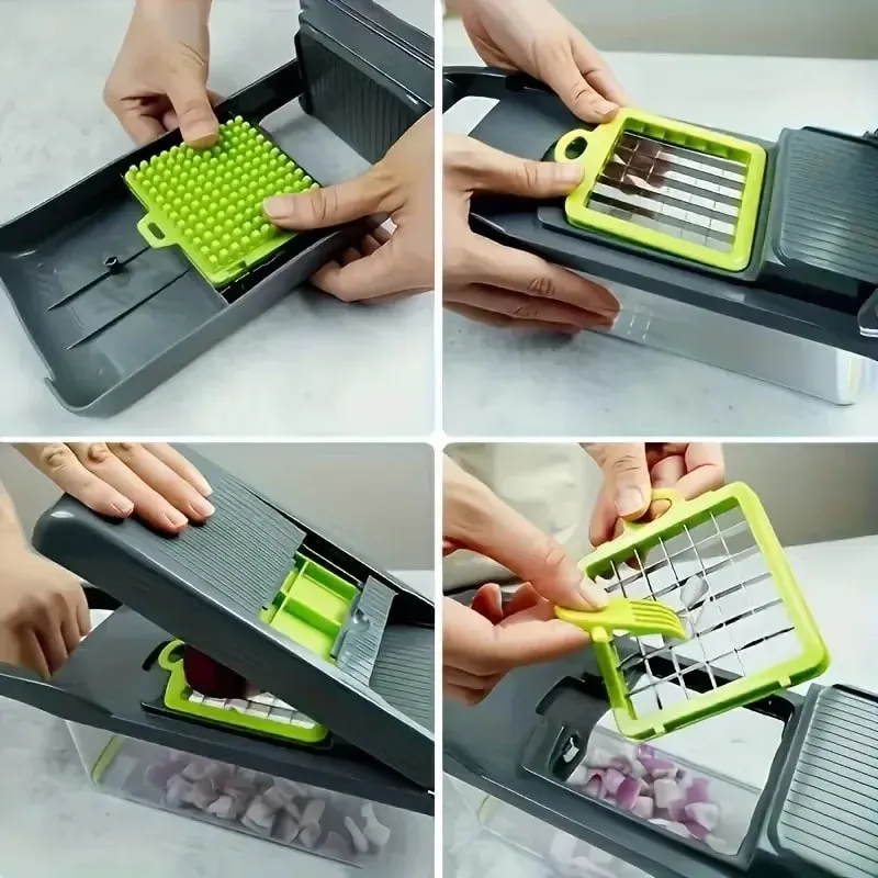 14Set Of Multifunctional Grater Potato Shredded Vegetables Dicing Handy Gadget Slicer Kitchen For Home Lazy Shredding