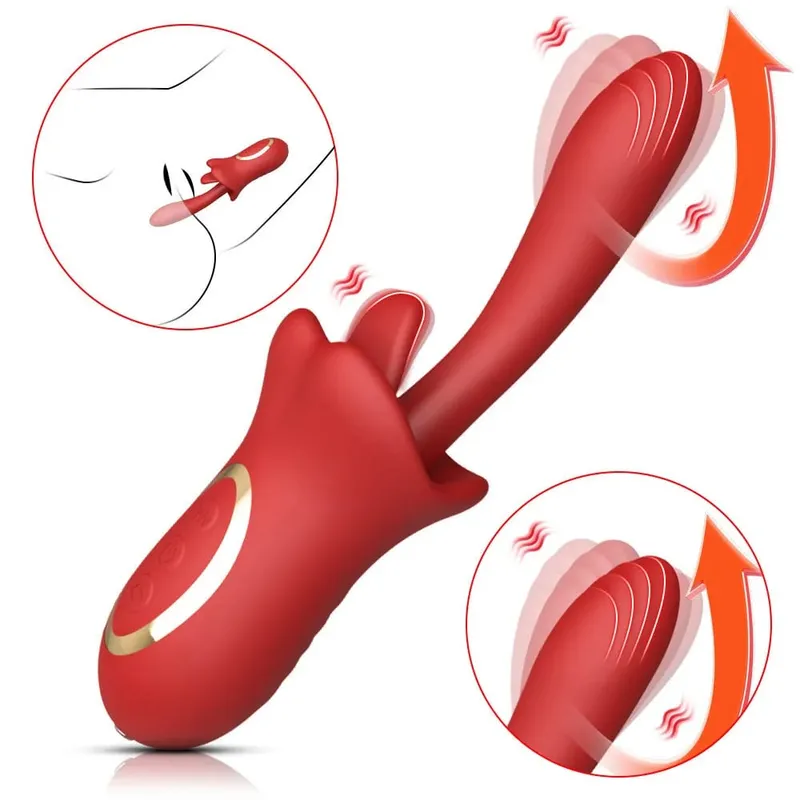 10 Speed Thrusting Vibrator for Women 3 Tongue Licking Modes G Spot Clitoris Massager 100% Waterproof Adult Sex Toys — image 2
