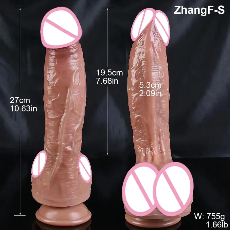 S/M/L Skin Feel Realistic Dildo Huge Soft Penis Double Silicone Adults Sex Toys With Suction Cup Anal Dick for Women Masturbator