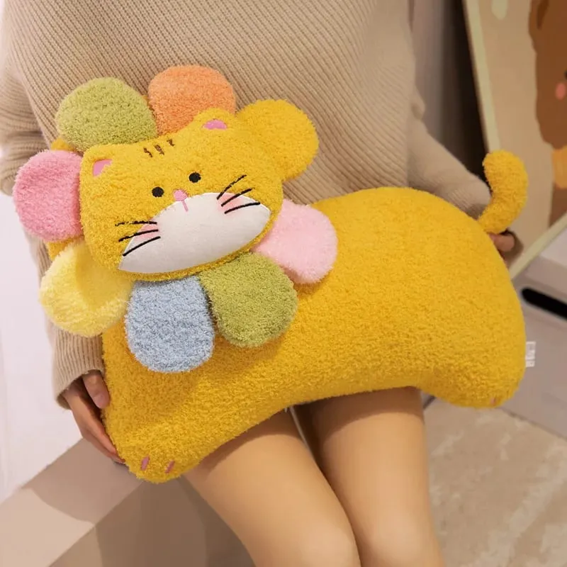 Spotted Cat Plush Pillow Flower Stuffed Cushion 50cm Adorably Soft Sofa Cushion Home Decor Toys Throw Pillow Birthday Gifts — image 6