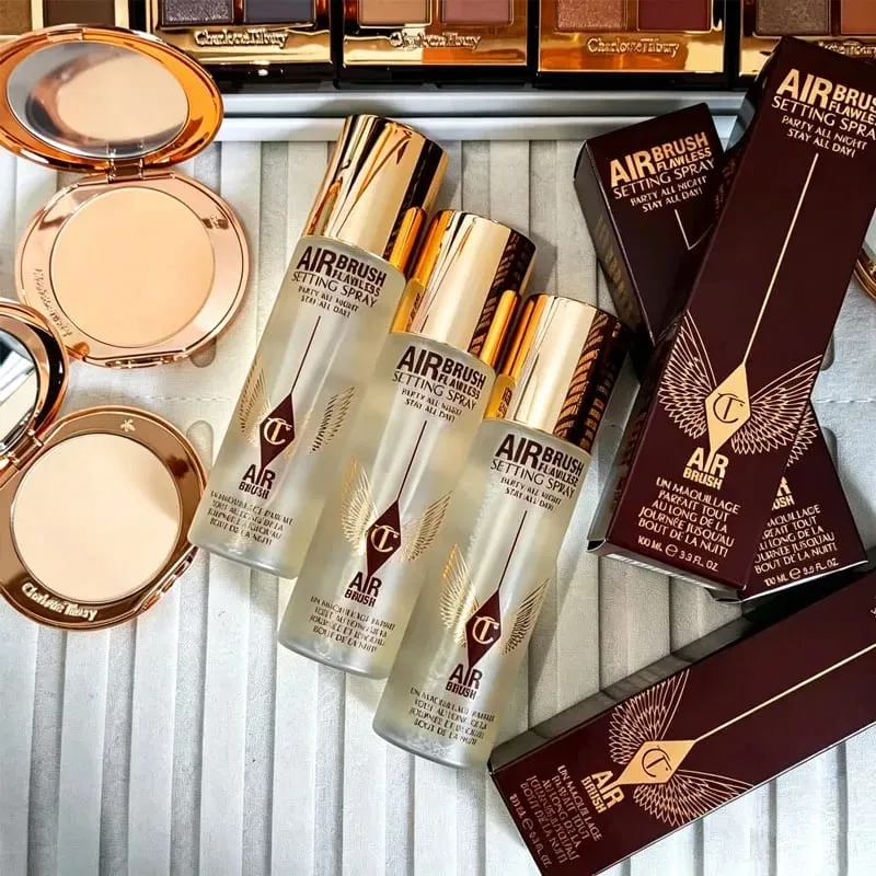 Luxury CT Makeup Suit Apat na Kulay na Eyeshadow Palette Matte Setting Powder Facial Concealer Effect Lipstick na Pangmatagalang Lip Lubrication — image 3