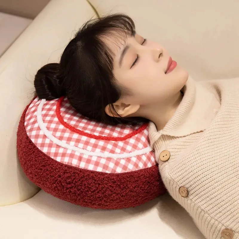 Red Grid Throw Pillow Star Moon Love Heart Triangular Ellipse Sofa Bed Lumbar Cushion For Home Decoration Ornaments