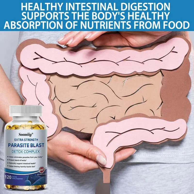 Parasite Express - suplemento natural para a saúde intestinal que limpa o cólon, desintoxica e limpa, aumenta a imunidade do fígado