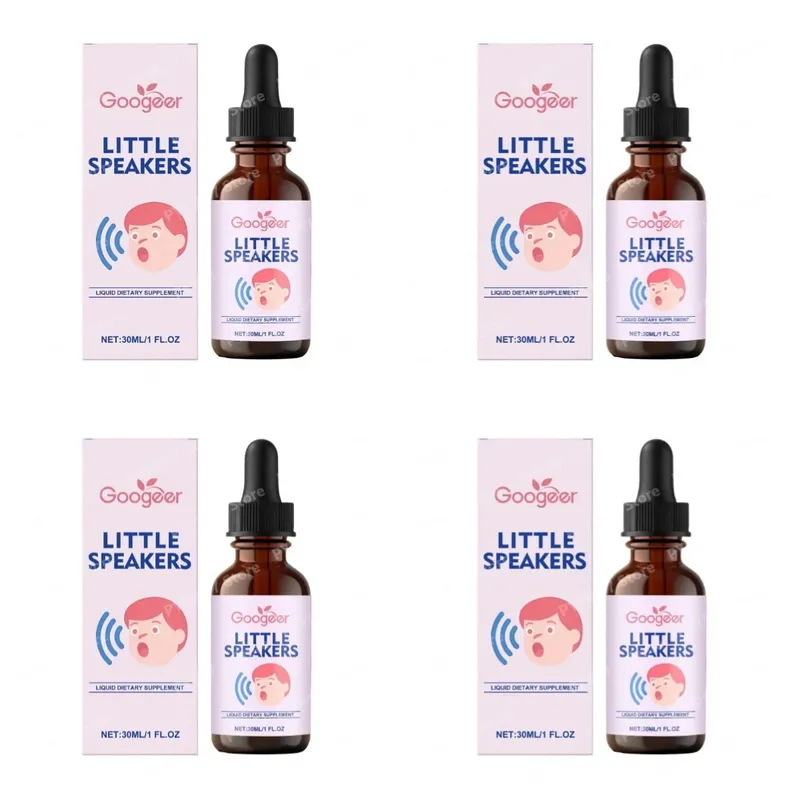 Googeer Little Speakers Flüssiges Nahrungsergänzungsmittel mit Vitamin B12, D3 und Zeolith für den verbalen Ausdruck, die Sprache und den Fokus, unterstützt Kinder, 30 ml