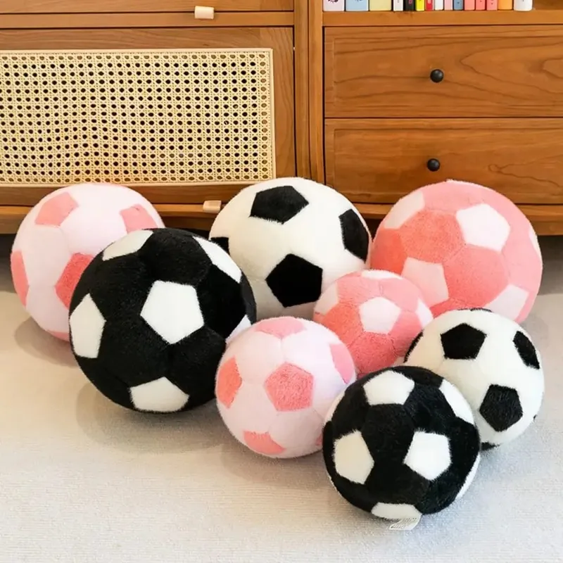 Ball Shape Soccer Ball Throw Pillow Soft Funny Football Throw Pillow Doll 13/20cm Ins Football Plush Toy Kid Girl Boy