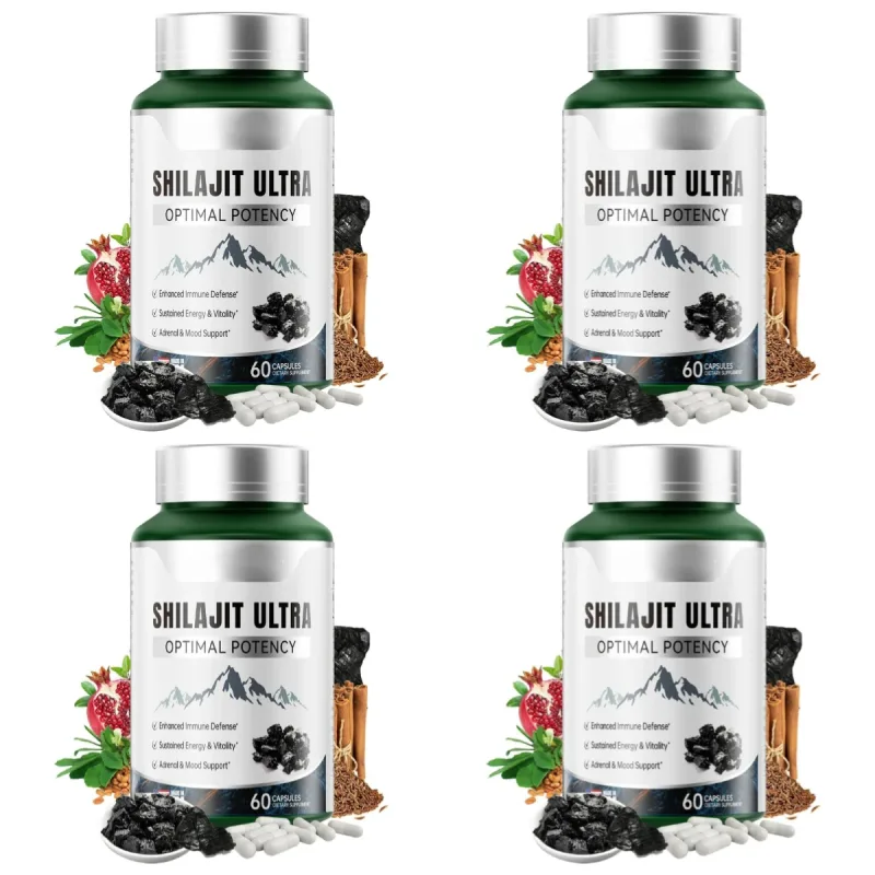 Herbal Shilajit Natural Mineral Supplement with Fulvic Acid 60 Capsules Daily Wellness Vitality Balance Formula for Men's Health — image 8