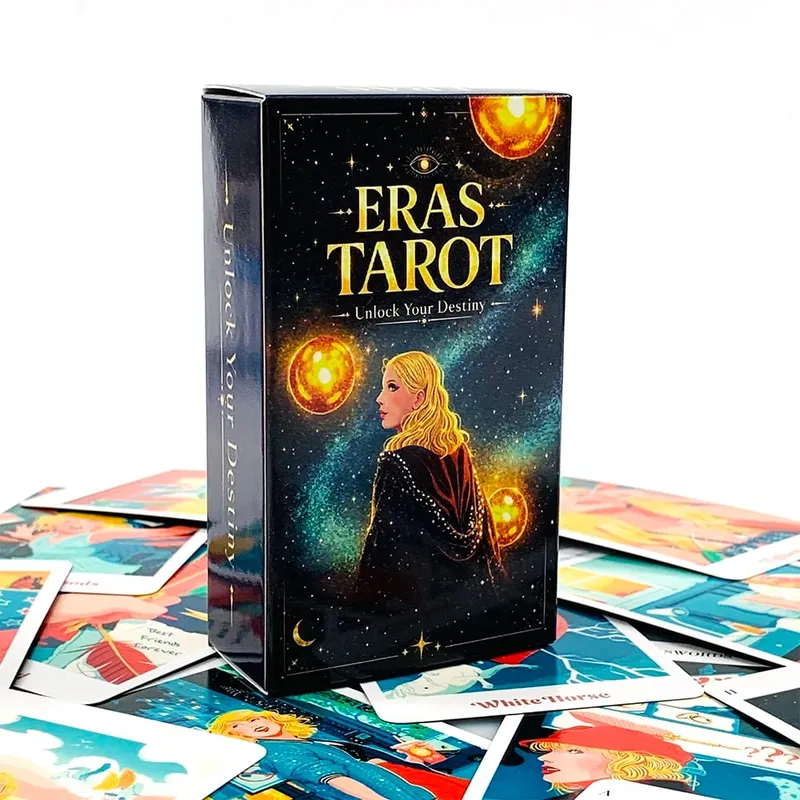 Eras Tarot Deck Starry Galaxy Cosmic Themed Tarot Cards Mystic Space Witch Divination Board Game Fate Reading Meditation Cards