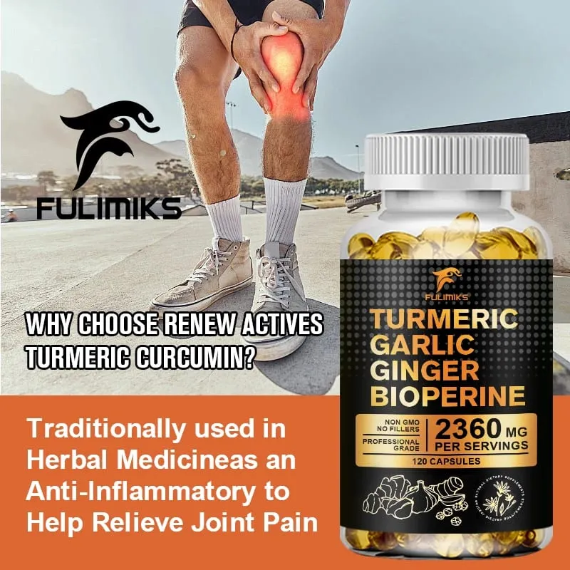 Premium Turmeric Curcumin Supplement with Garlic & Ginger Supports Joint Comfort Anti-Inflammatory Immune Health & Vitality — image 3