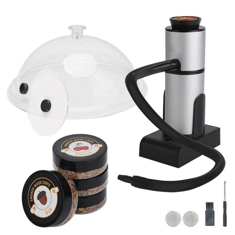 Smoking Gun Smoke Infuser Portable Cold Smoke Generator Molecular Cuisine Food Meat Smoker Cooking Tool for BBQ Grill Barbecue