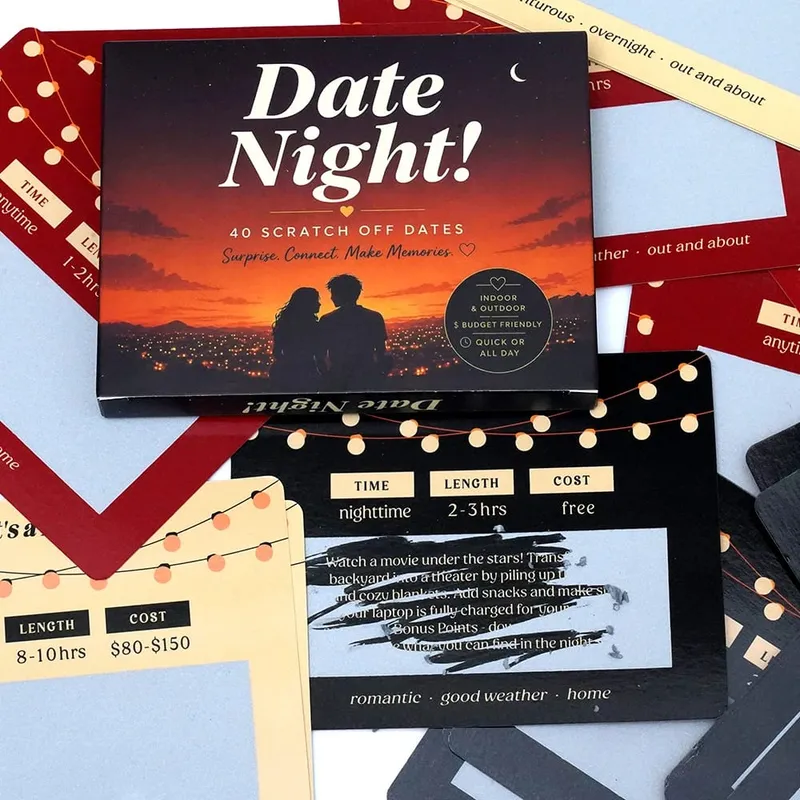 Romantic Date Night Card Game Scratch Off Adventure For Couples Interactive Relationship Game Surprise Challenge Cards Creative — image 2