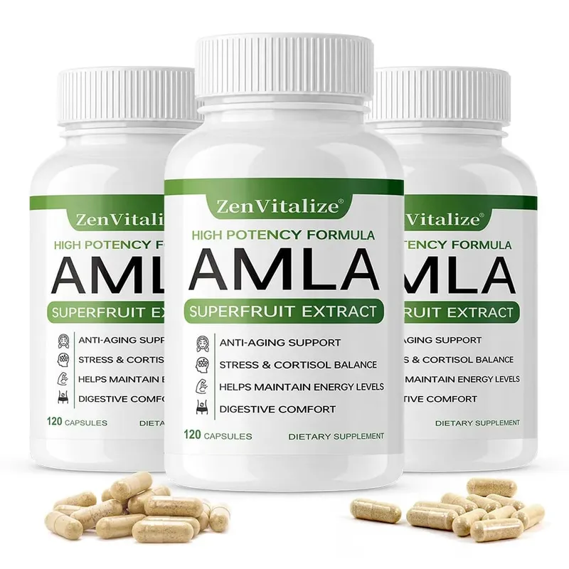 Organic Amla Capsules 1000mg Antioxidant Daily Immune Rejuvenation Digestive & Heart Wellness Support Vegan