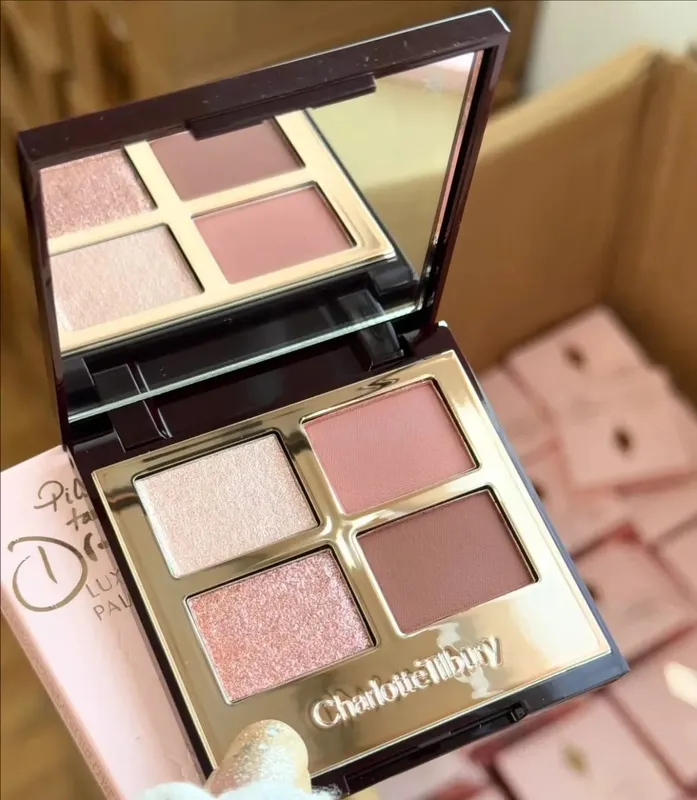 Charlotte tilbury marca maquiagem 4 cores disco de sombra de olho 5.2g travesseiro talk natureza fácil de colorir fundação sombra cosméticos