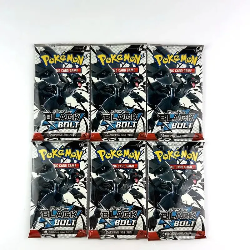 10/20pcs English Pokemon Card Black Bolt White Flare Booster Battle Pokemon Trade Card Transaction Gifts