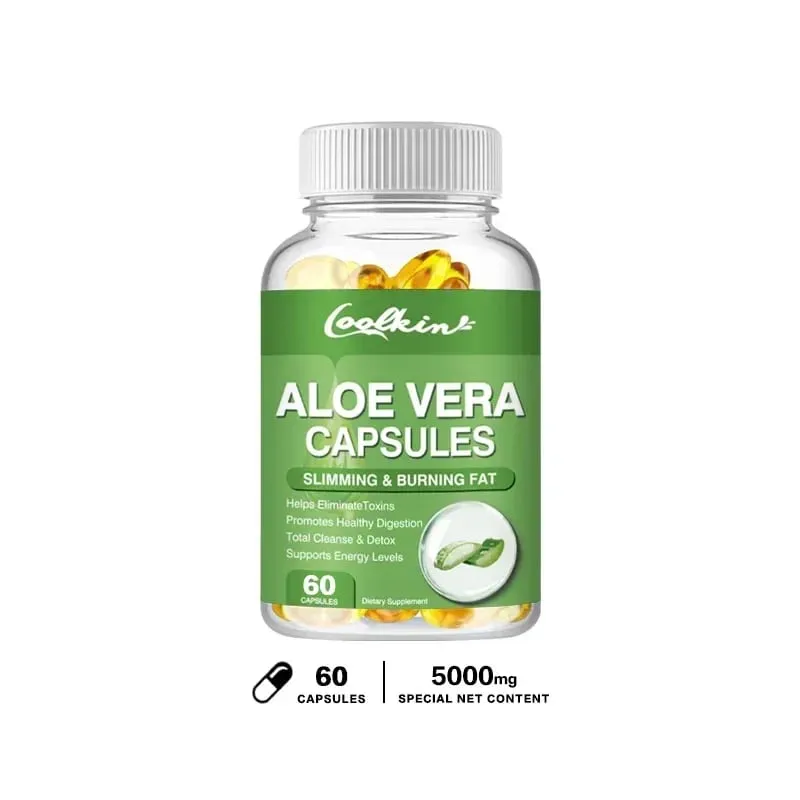 Aloe Vera Extract Capsules - Colon Cleansing Supports Digestive and Immune Health Balances Stomach Acid Antioxidant Non-GMO