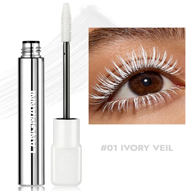 8 Colors Pink Mascara Thick Curling Waterproof Natural Eyelashes Long Lasting Blue White Green Black Eye Makeup Korean Cosmetics