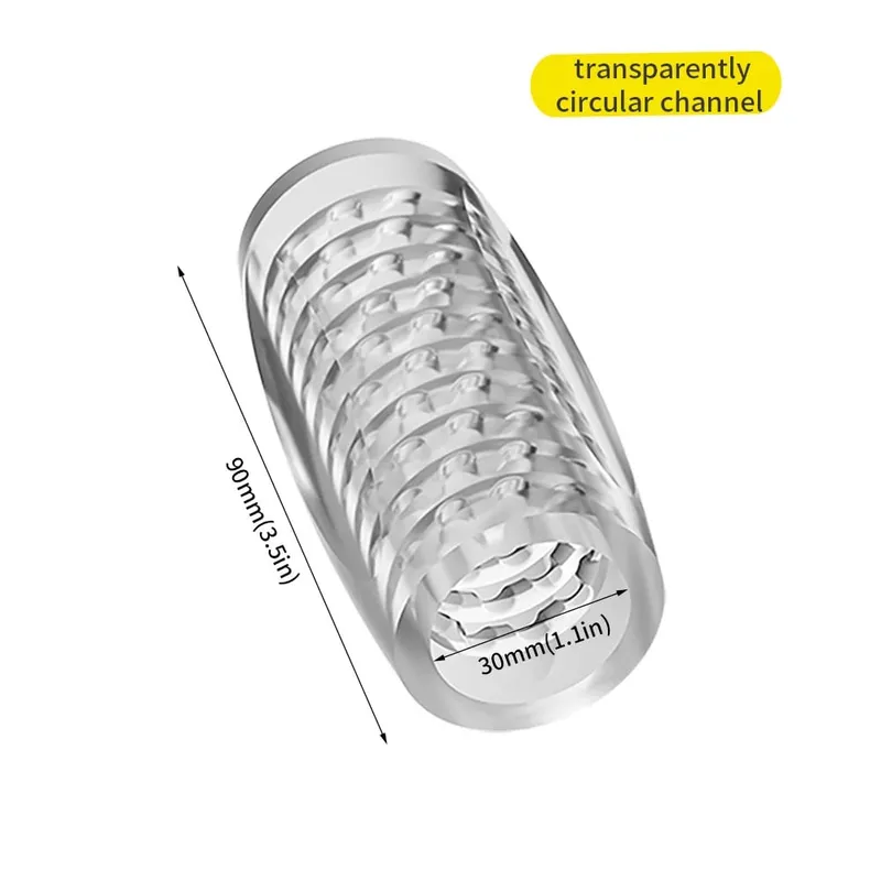 Transparent Masturbation for Men Pleasent Aircraft Cup Device Soft Pocket Vaginal Sleeve Training Adult Blowjob Sex Toy for Male