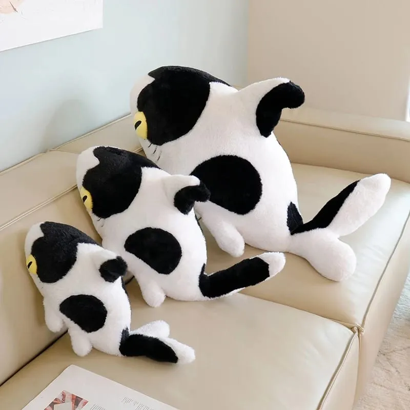 50/70cm Simulation Shark Plush Pillow With Cow Print Fluffy Decompression Cushion Home Decor Photography Prop Holiday Gift — image 2