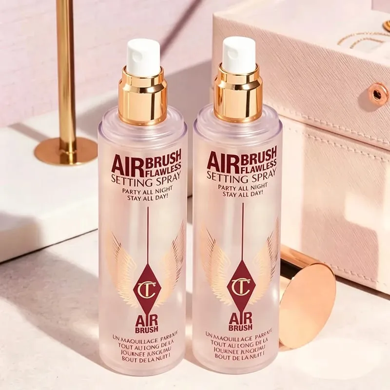 Charlotte Highlighter Foundation Continuamente Textura da Maquiagem Hidratante Corretivo Fixador Spray Essência Tilbury Cosmetic