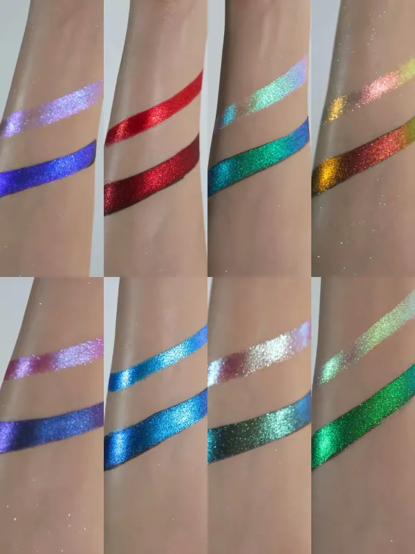 Anthemy Chameleon Single Eyeshadow Green Shimmer Smoky Waterproof Long-Lasting Highly Pigmented for Cosplay Eye Makeup